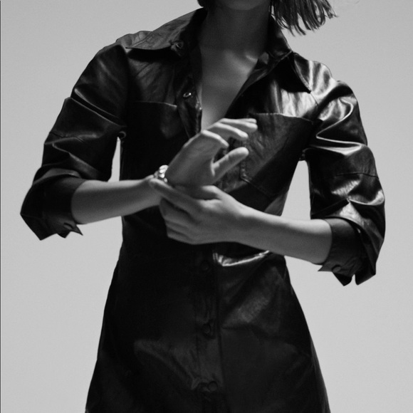 Zara leather effect mini dress - Picture 4 of 5